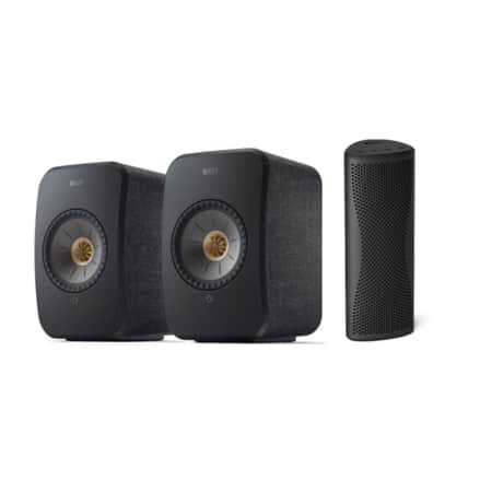 KEF LSX II Active Wireless Bookshelf Speakers (Carbon Black) KEF Sight and Sound Galleria