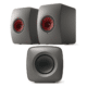 KEF LS50 II Active Wireless Speakers + KC62 Subwoofer (Titanium Grey)