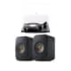 KEF LSX II Active Wireless Bookshelf Speakers + Rega Planar 1 Plus Turntable Bundle (Black)