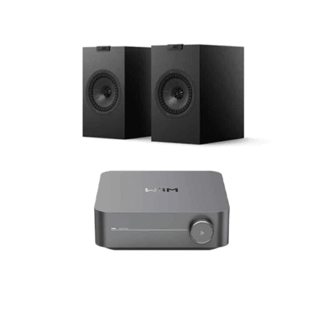 KEF Q3 Meta Bookshelf Speakers & WiiM Amp Streaming Amplifier HiFi Bundle