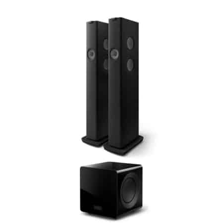 KEF LS60 Wireless Speakers + KC92 Wireless Subwoofer (Carbon Black)