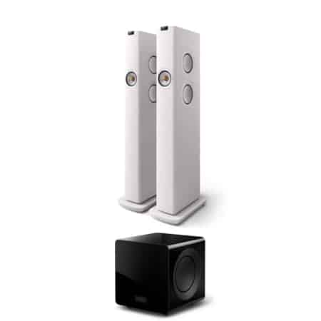 KEF LS60 Wireless Speakers + KC92 Wireless Subwoofer (Mineral White)