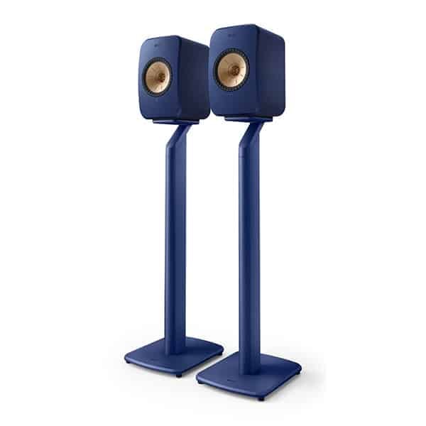 KEF LSX II Active Wireless Bookshelf Speakers + S1 Stands Bundle (Cobalt Blue) Clearance Sight and Sound Galleria