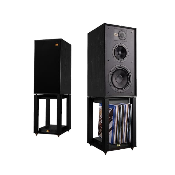 Wharfedale Linton 85th Heritage Speakers + Stands (Black Oak)