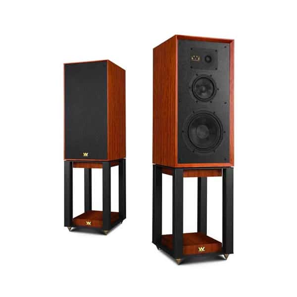 Wharfedale Super Linton Heritage Speakers + Stands (Mahogany)