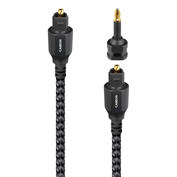 AudioQuest Carbon Optical Toslink Fiber-Optic Cable + Mini-Adaptor