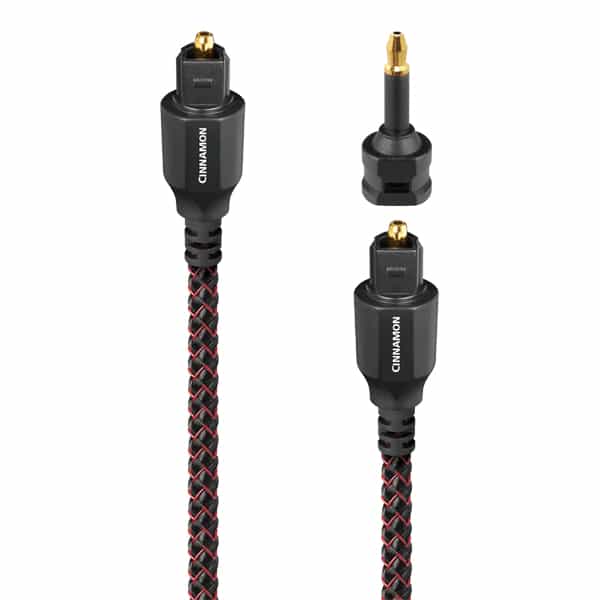 AudioQuest Cinnamon Optical Toslink Fiber-Optic Cable + Mini-Adaptor