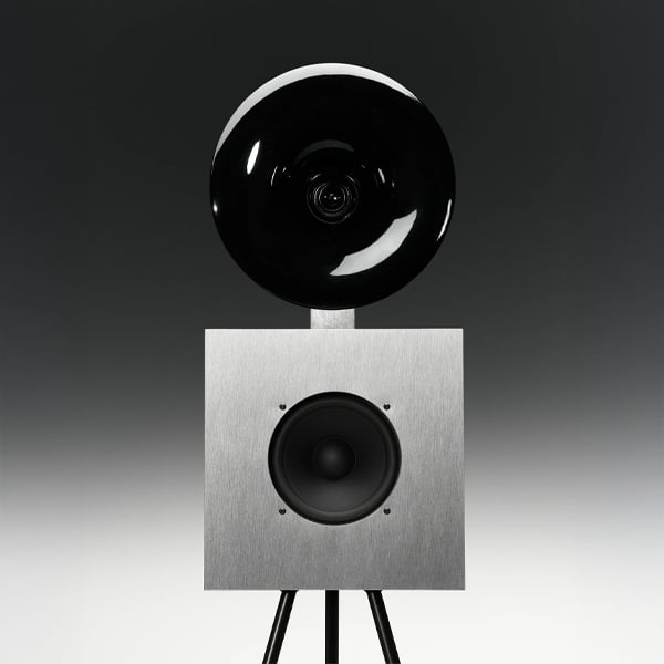Silence Please Hum Loudspeakers (Brushed Aluminium) Silence Please Sight and Sound Galleria