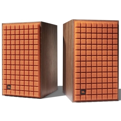 JBL L100 Classic MkII 3-way Bookshelf Loudspeakers Satin Walnut/Orange Grille (Display Clearance) Clearance Sight and Sound Galleria
