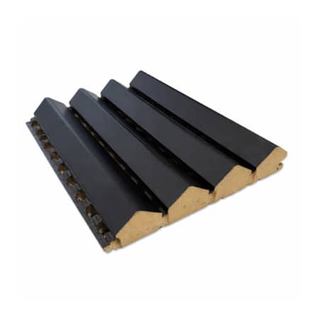 Manhattan AcoustaWave™ Groove Diffuser Wall Panel – Matte Black Manhattan Acoustics Sight and Sound Galleria