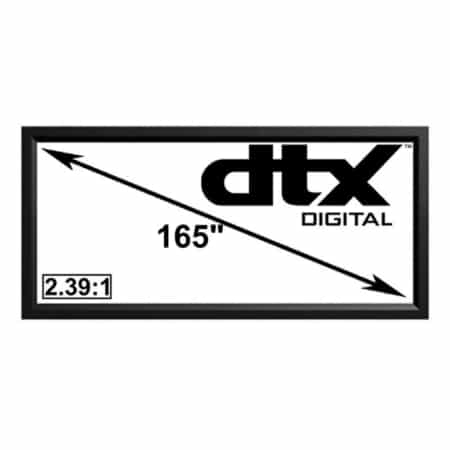DTX Digital Platinum Pro Acoustic Weave 2.39:1 165″ Fixed Frame Projection Screen DTX Digital Sight and Sound Galleria