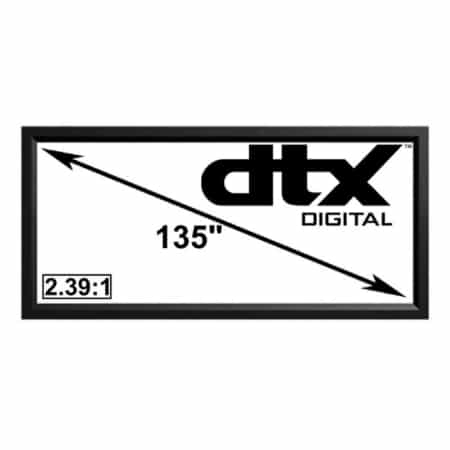 DTX Digital Vision Matte White 2.39:1 135″ Fixed Frame Projection Screen Digital Vision Series Sight and Sound Galleria