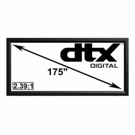 DTX Digital Vision Matte White 2.39:1 175″ Fixed Frame Projection Screen Digital Vision Series Sight and Sound Galleria