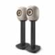 KEF LS LUXE Active Wireless Speakers with S-LUXE Speaker Stands (Eclipse Black) Bundles Sight and Sound Galleria 2