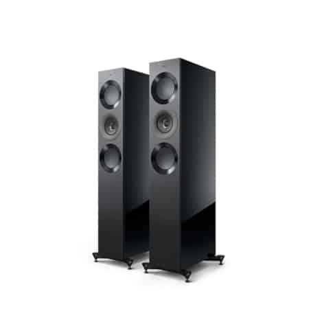 KEF Reference 3 Meta Bookshelf Speakers (High-Gloss Black/Grey) KEF Sight and Sound Galleria