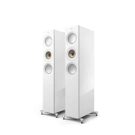 KEF Reference 3 Meta Bookshelf Speakers (High-Gloss White/Champagne) KEF Sight and Sound Galleria