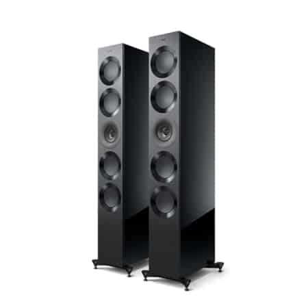 KEF Reference 5 Meta Bookshelf Speakers (High-Gloss Black/Grey) KEF Sight and Sound Galleria