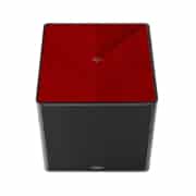 Sonus faber Gravis V Subwoofer (45° Red High Gloss with Inlaid Logo – Black Leather) Gravis Subwoofers Sight and Sound Galleria