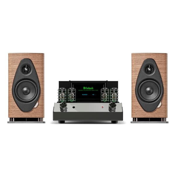 Suggested McIntosh MA252 and Sonus faber Sonetto I G2 pairing in Walnut; speakers additional