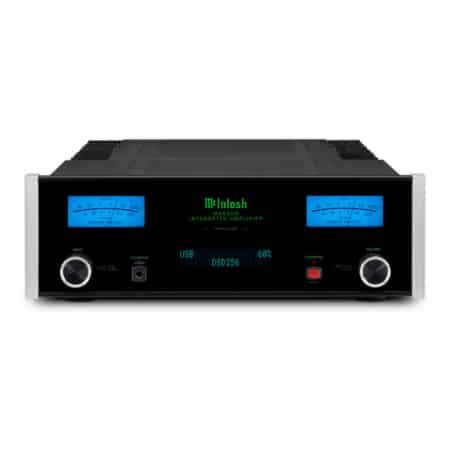 McIntosh MA5300 integrated amplifier, front view on a white background