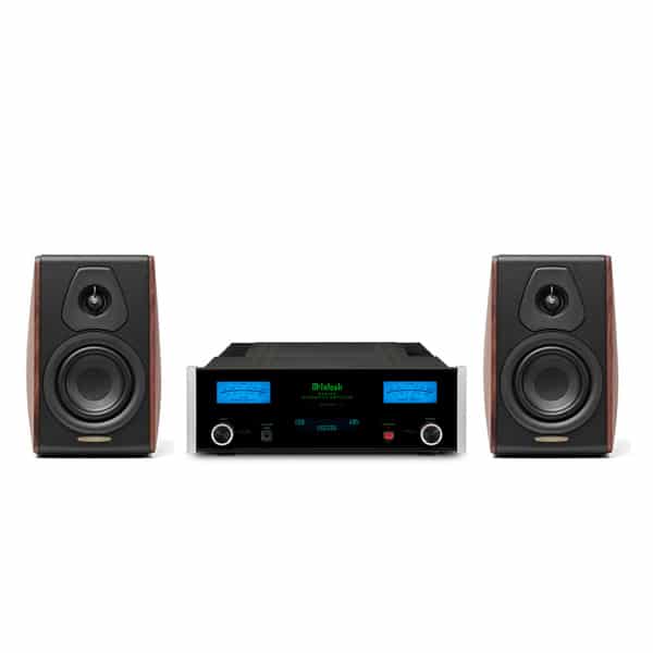 Suggested McIntosh MA5300 and Sonus faber Concertino G4 pairing in Walnut; speakers additional