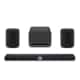 Black WiiM Bar, Sub Pro and pair of Sound Lite rear speakers